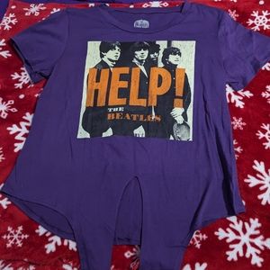 Beatles purple crop top